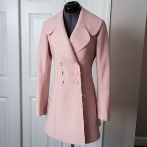 Juicy Couture Pink Pea Wool Coat Size Petite